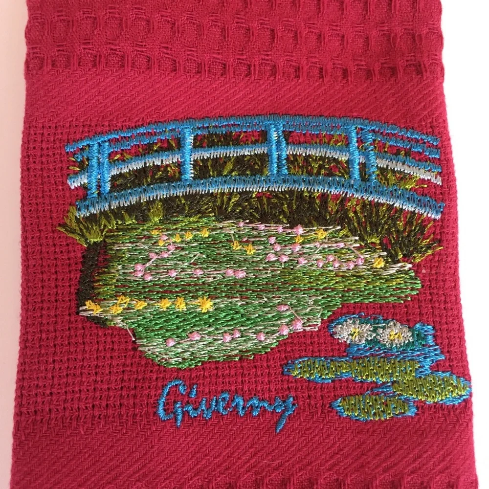Monet Giverny Waffle Weave Hand Towel